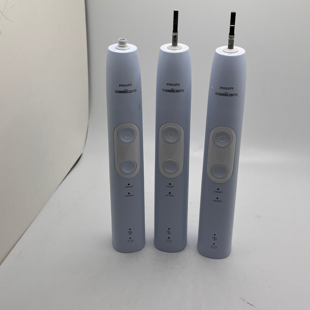 Lot of 3 Philips Sonicare Toothbrush Handle Unisex OS Blue Used HX686F Parts